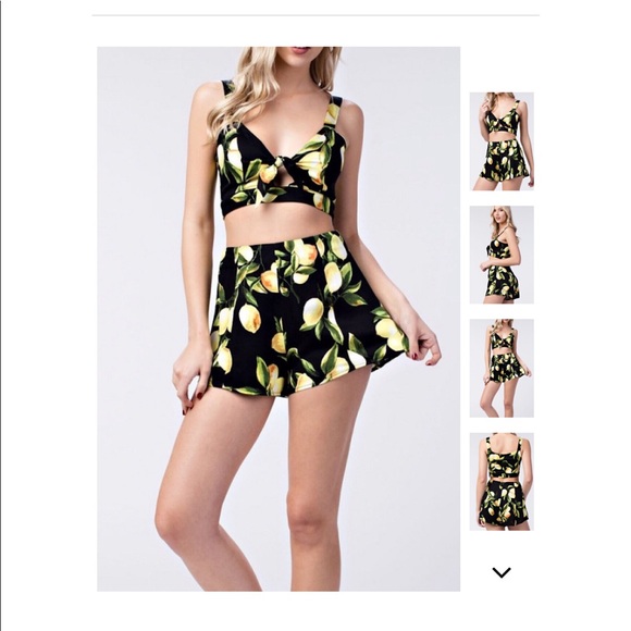 Lemonade Crop Top Set - Picture 2 of 7